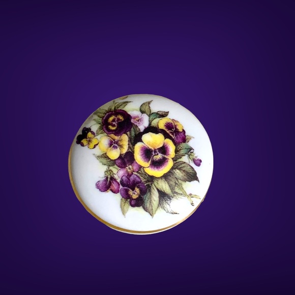 🚩 SOLD 🚩 Fine Bone China Gilded Ring Pill Box Wedding Gift - Picture 13 of 14